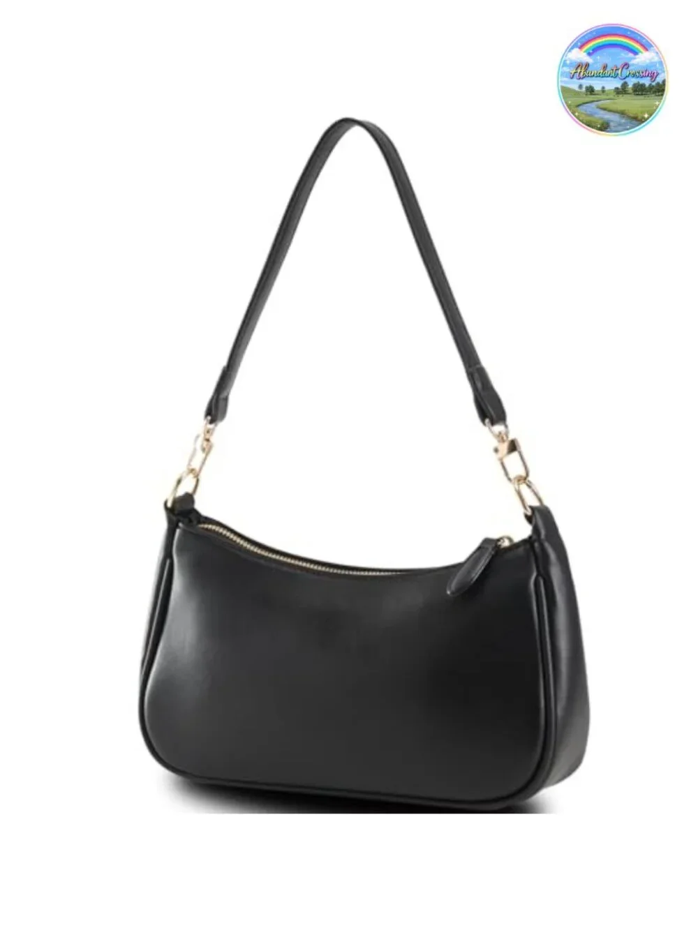 Vegan Leather Crescent Hobo Crossbody Purse Shoulder Bag